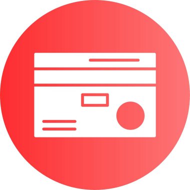 Kredi kartı simgesi, vektör illüstrasyonu basit tasarım