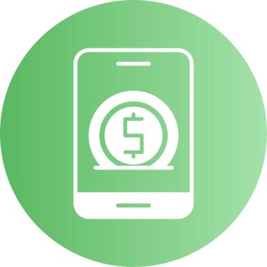 Çevrimiçi Kaydedilen mobil simge, vektör illüstrasyonu