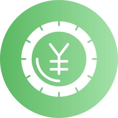 Japon Yen Simgesi Beyaz Arkaplanda İzole Edildi 