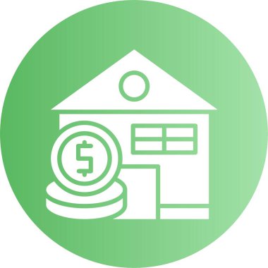 İpotek ağı simgesi, basit vektör illüstrasyonu