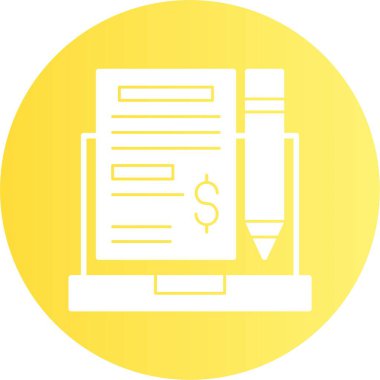 Bütçe finans simgesi, vektör illüstrasyonu 