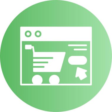 E-ticaret vektörü alışveriş simgesine ekle