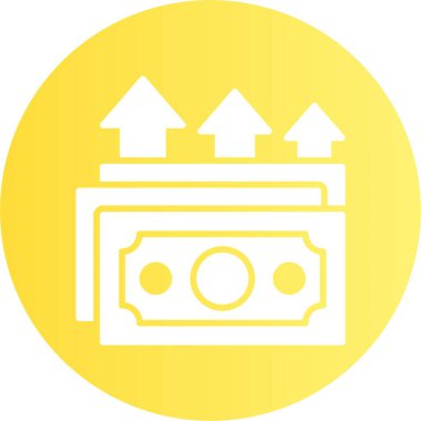 Sermaye kazancı simgesi. Web için basit illüstrasyon