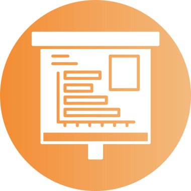 finansal grafik simgesi, vektör illüstrasyonu basit tasarım