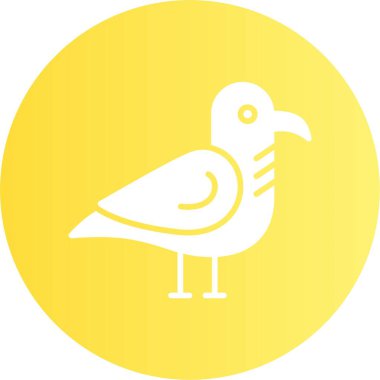 Martı ağ simgesi, vektör illüstrasyonu