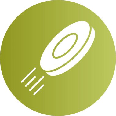 Frisbee web simgesi, basit vektör illüstrasyonu