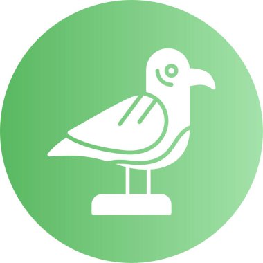 Martı ağ simgesi, vektör illüstrasyonu