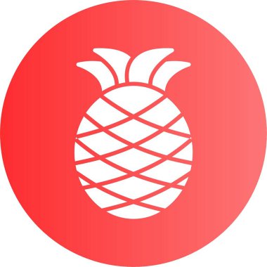 Ananas. Web simgesi basit illüstrasyon