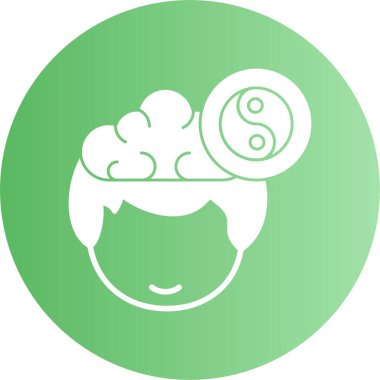 İnsan kafası simgesi, vektör illüstrasyonu basit tasarım