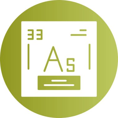 Arsenik kimyasal element. Atom numarasıyla imzala. Periyodik tablonun kimyasal elementi