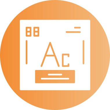 Aktinyum kimyasal element. Atom numarasıyla imzala. Periyodik tablonun kimyasal elementi
