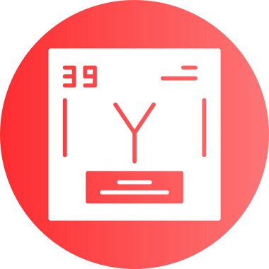 Yttrium kimyasal elementi. Atom numarasıyla imzala. Periyodik tablonun kimyasal elementi