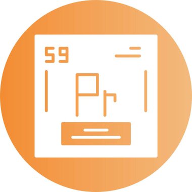 Praseodim kimyasal element. Atom numarasıyla imzala. Periyodik tablonun kimyasal elementi