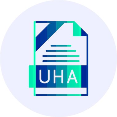 UHA file format icon, vector illustration  clipart