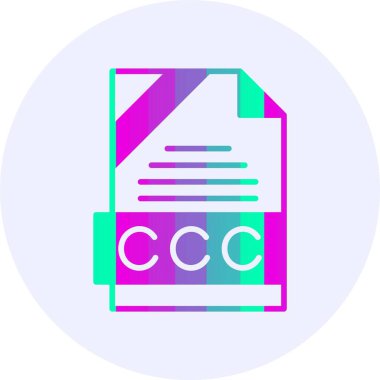 CCC dosya biçim simgesi, vektör illüstrasyonu 