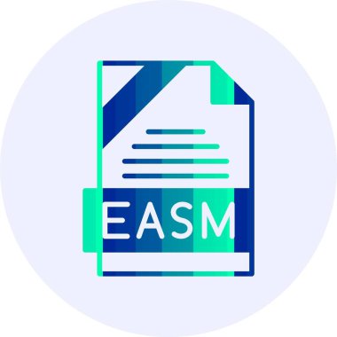EASM dosya biçimi. Web renk simgesi basit illüstrasyon