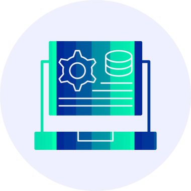 Uygulama Ayarlama Web simgesi, basit vektör illüstrasyonu