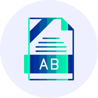 AB web simgesi, basit vektör illüstrasyonu