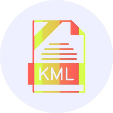 KML file format. web color icon simple illustration clipart