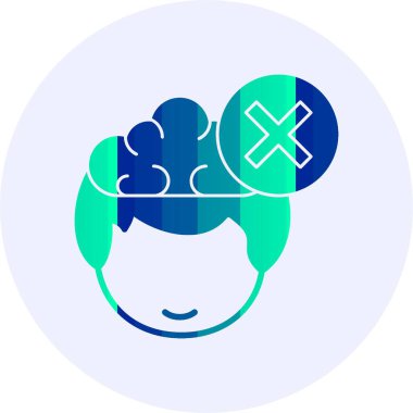 Crossmark web simgesi, basit vektör illüstrasyonu