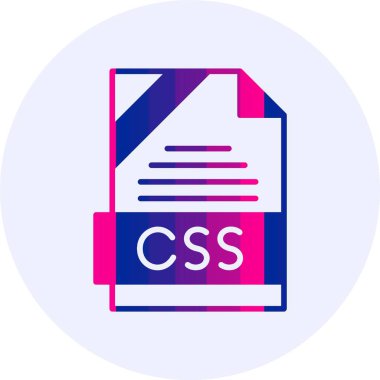 CSS dosya biçimi. Web renk simgesi basit illüstrasyon