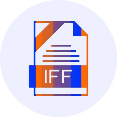 IFF dosya biçimi simgesi, vektör illüstrasyonu 