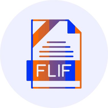FLIF dosya biçimi simgesi, vektör illüstrasyonu 
