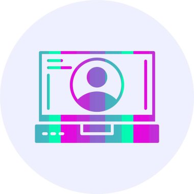 Profil simgesinin vektör illüstrasyonu