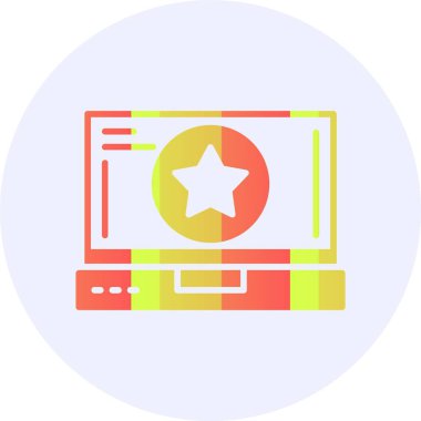 Yıldız mobil simgesi, vektör illüstrasyonu