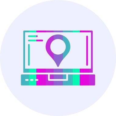 konum web simgesi vektör illüstrasyonu              