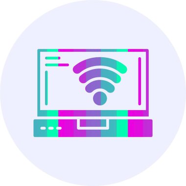 Wi Fi web simgesi, basit vektör illüstrasyonu