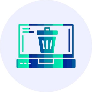 Çöp Ağı simgesi, basit vektör illüstrasyonu