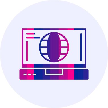 Küre. Web simgesi basit illüstrasyon