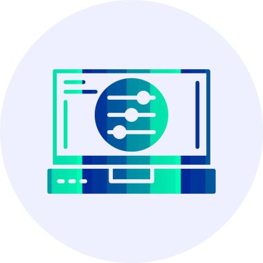 Ayarlar web simgesi, basit vektör illüstrasyonu