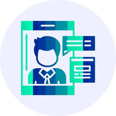 Telefon Görüşmesi Web simgesi vektör çizimi              