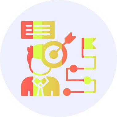 Görev simgesi, basit vektör illüstrasyonu