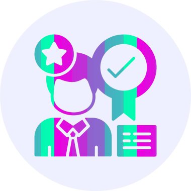 Tanımlama web simgesi, basit vektör illüstrasyonu