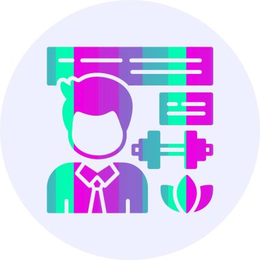 Sağlık ve Sağlık ikonu, basit vektör illüstrasyonu