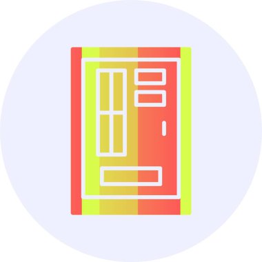 Arka kapı simgesi, basit vektör illüstrasyonu