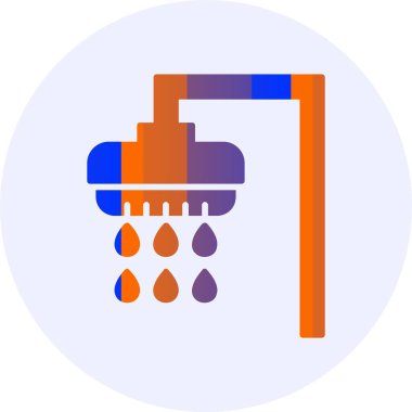 duş web simgesi basit illüstrasyon