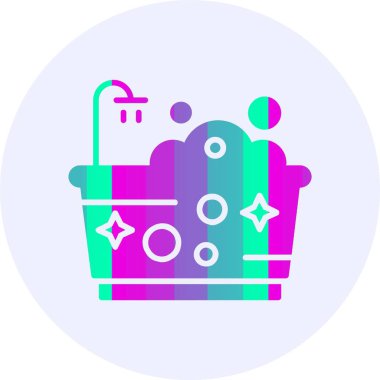 Web banyosu ikonu vektör illüstrasyonu