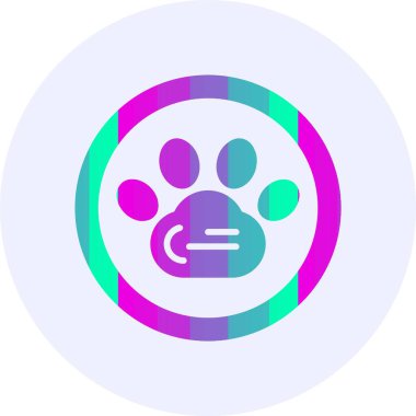 Evcil hayvan izi. Web basit simgesi illüstrasyonu