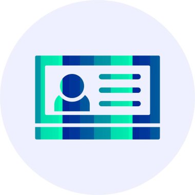 Ofis kimliği. Web basit simgesi illüstrasyonu