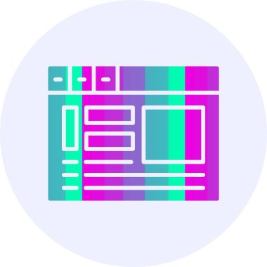 İnternet sitesi. Web simgesi basit illüstrasyon