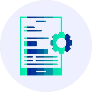 Mobil optimizasyon. Web simgesi basit illüstrasyon                                     