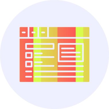 Web sayfası tasarım ikonu vektör illüstrasyonu 