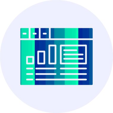 Analizler. Web simgesi basit illüstrasyon                                     