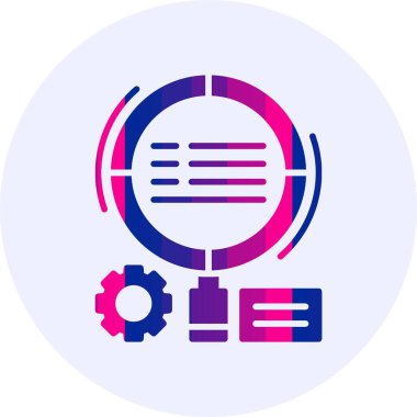 SEO araçları web simgesi, vektör illüstrasyonu 