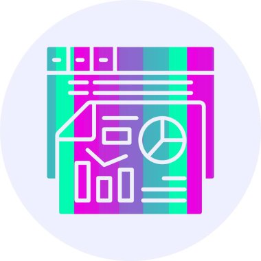 Veri analizi. Web simgesi basit illüstrasyon                                     