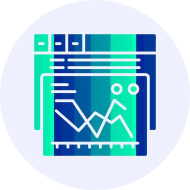 Rekabet analizi web simgesi, basit vektör illüstrasyonu